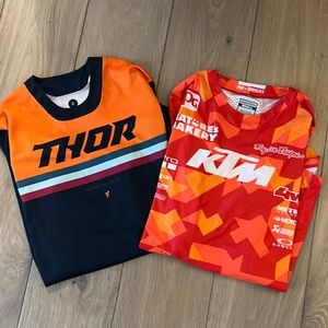 Lot of 2 Motocross Jerseys (KTM, Thor) Small